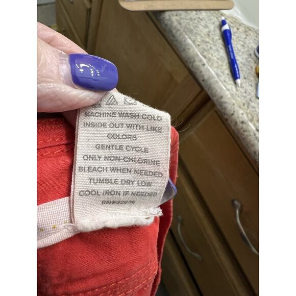 Fossil Orange Mini Skirt Sz 27 - Picture 5 of 5